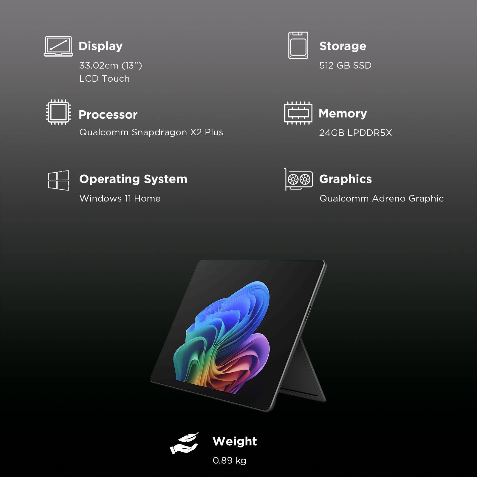 Buy Microsoft Surface Pro 12th Edition Qualcomm Snapdragon X2 Plus